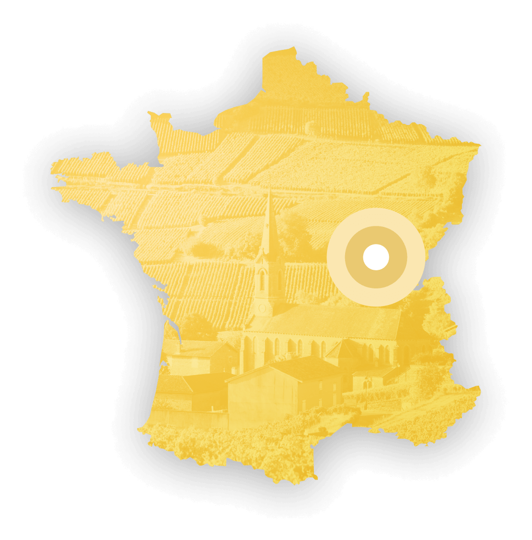 Map of France highlighting the Bourgogne region