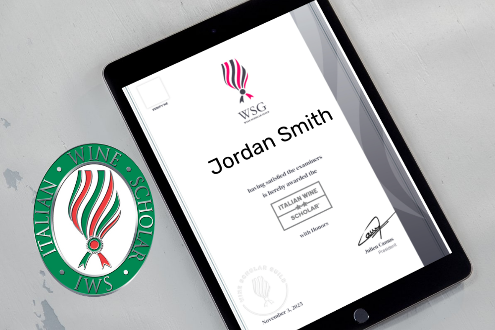 Italian Wine Scholar Certificate