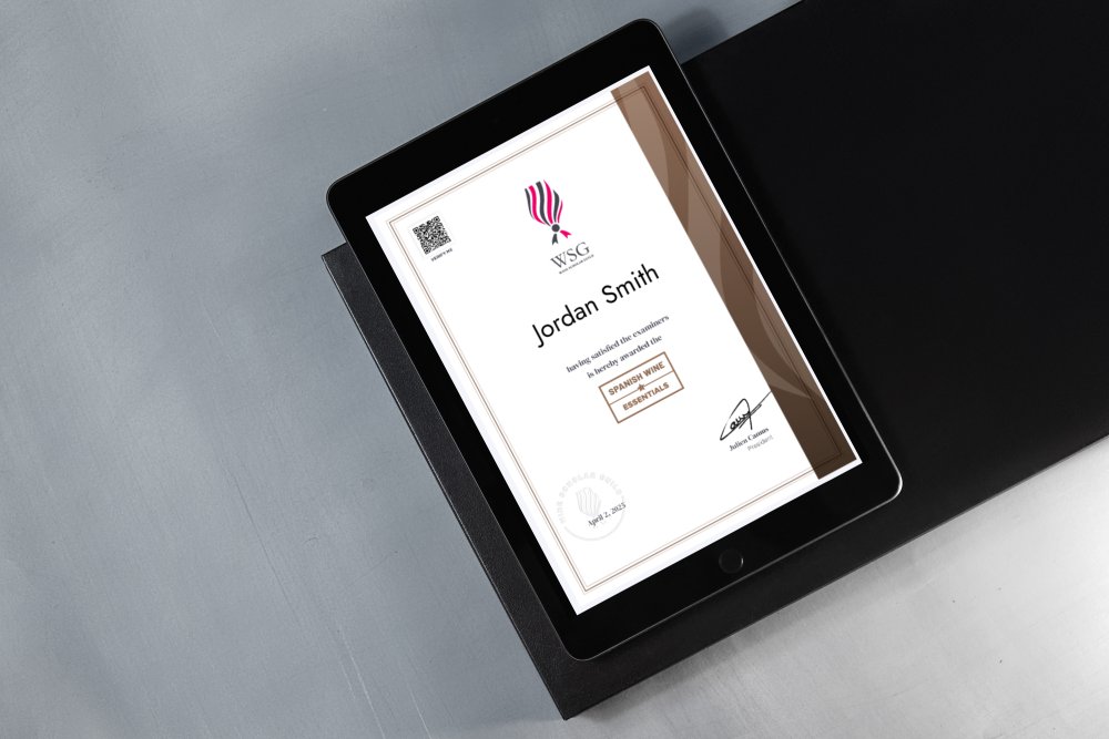 Spanish Wine Essentials certificate