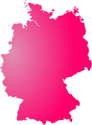 Map of Germany outlining countries without additional regional detail